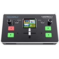 Los mejores  - Feelworld LIVEPRO L1 Mezclador de Video multiformato 4 entradas HDMI Producción de múltiples cámaras Transmisión en Vivo…